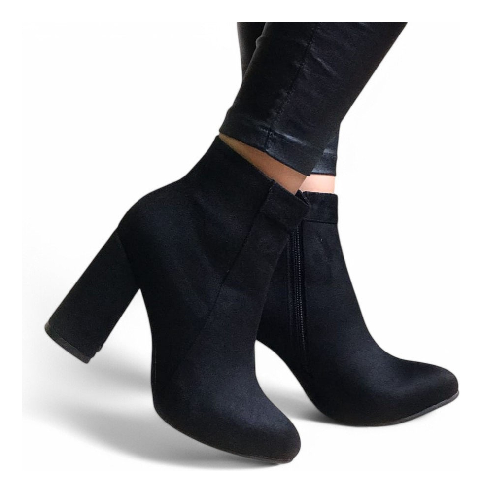 BOTA MUJER TACO 9 GAMUZA 2086L-60 COLOR NEGRO - 1