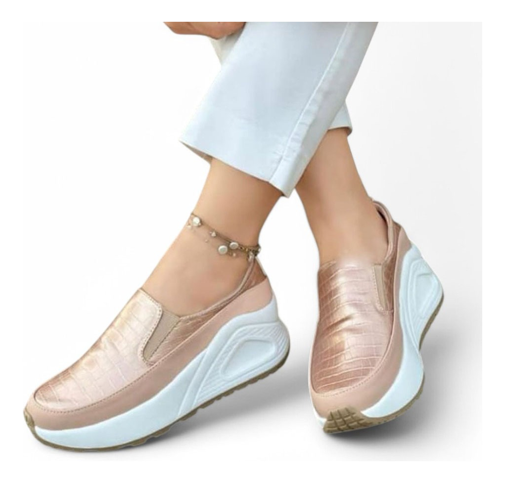MOCASIN MUJER FUTURE 2086L-55 COLOR ORO ROSA - 1