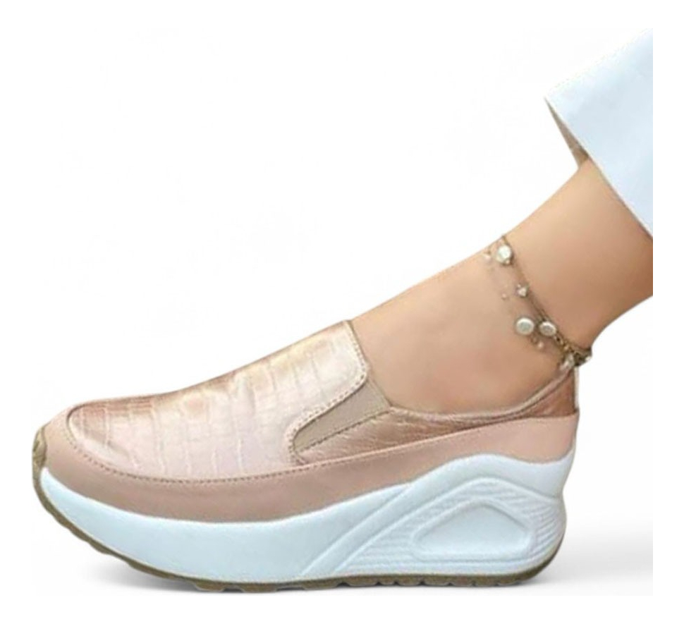 MOCASIN MUJER FUTURE 2086L-55 COLOR ORO ROSA - 2