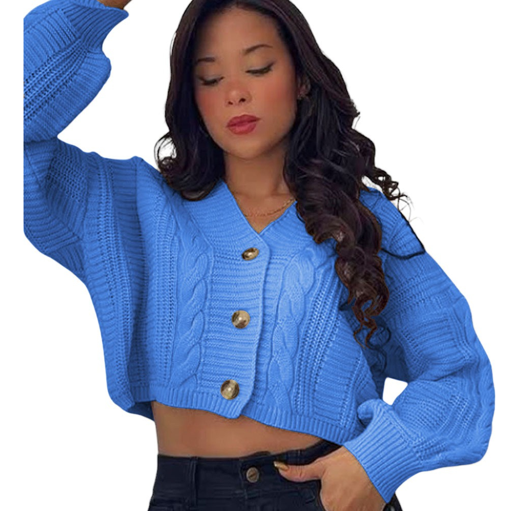 CHOMPA MUJER HILO TRENSA 359G-23 COLOR CELESTE - 1