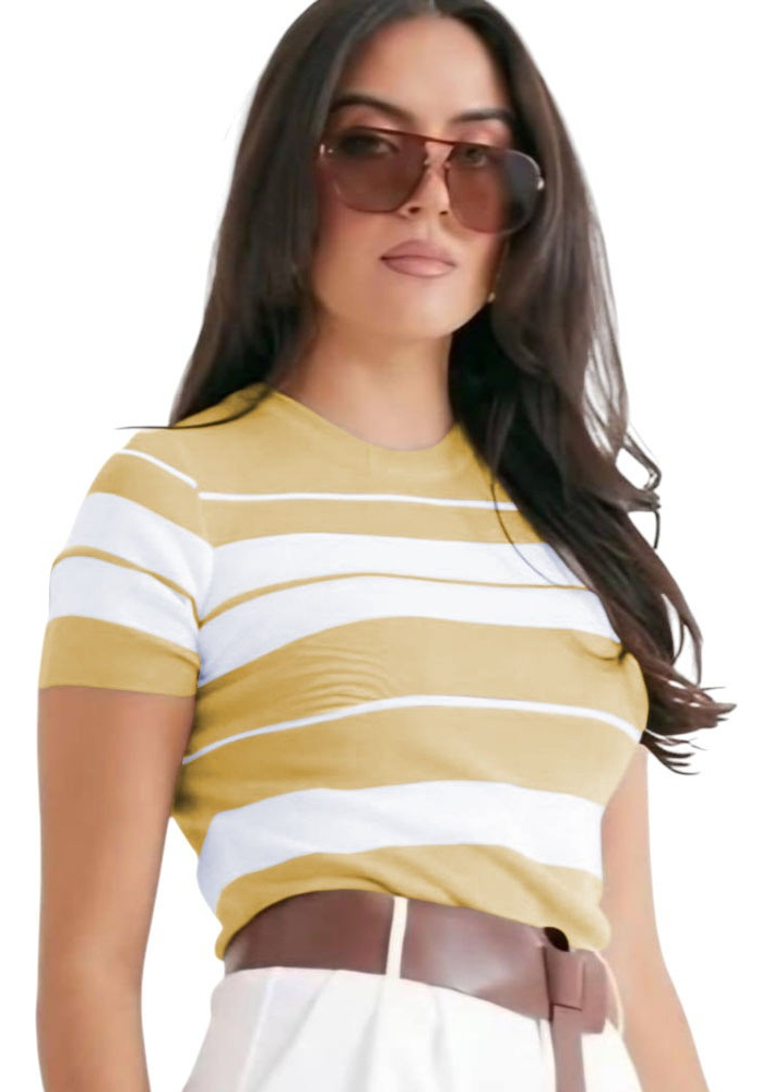 POLO MUJER HILO NEW ECOSHOPING 359G-17 COLOR MOSTAZA - 1