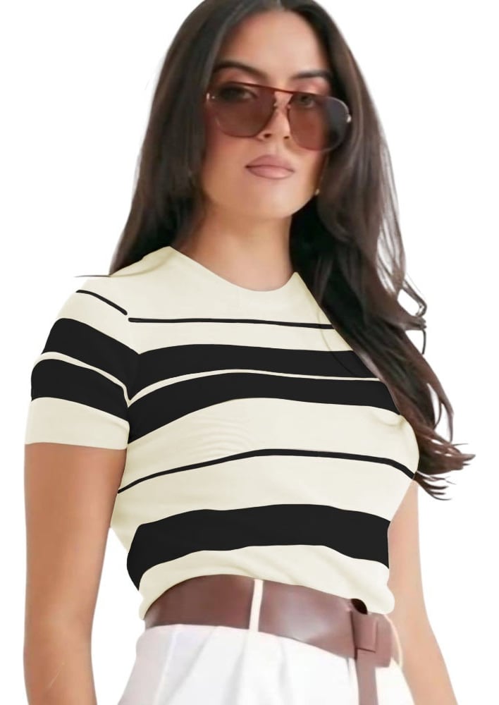 POLO MUJER HILO NEW ECOSHOPING 359G-17 COLOR HUESO - 1