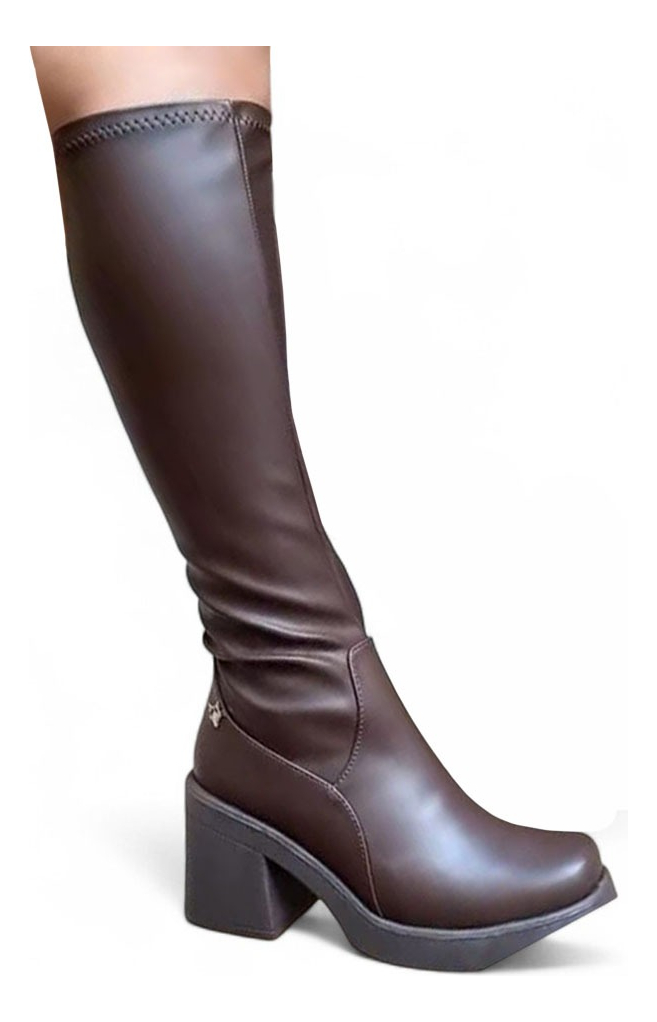 BOTIN MUJER LATEX TACO 7 2086L-75 COLOR MARRON - 1