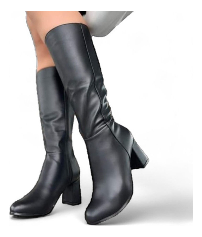 BOTA LARGA CLASICA MUJER TACO 7 2086L-75 COLOR NEGRO - 1