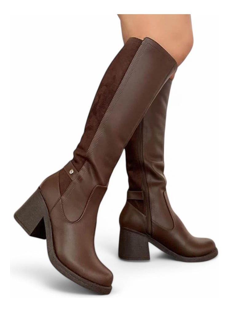 BOTIN MUJER TACO 7 DE GOMA 2086L-70 COLOR MARRON - 1
