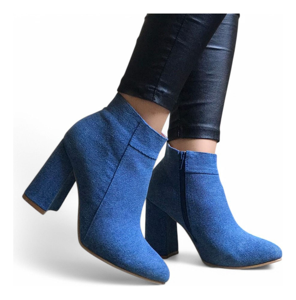 BOTIN MUJER TACO 9 CLASICA 2086L-60 COLOR CELESTE - 1