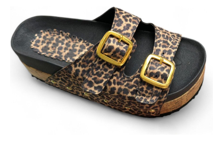 SANDALIA MUJER PLATAFORMA 7 BROCHES 2086L-52 COLOR PRINT - 3