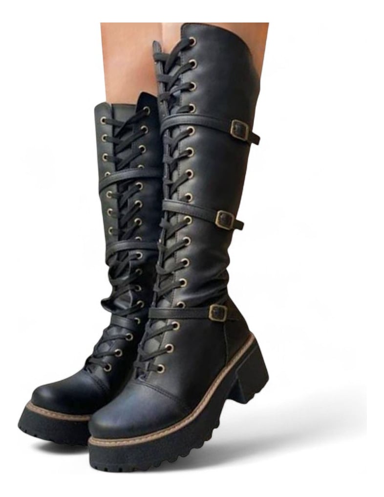 BOTA MUJER WARRCHIC 2086L-75 TACO 5 NEGRO - 1