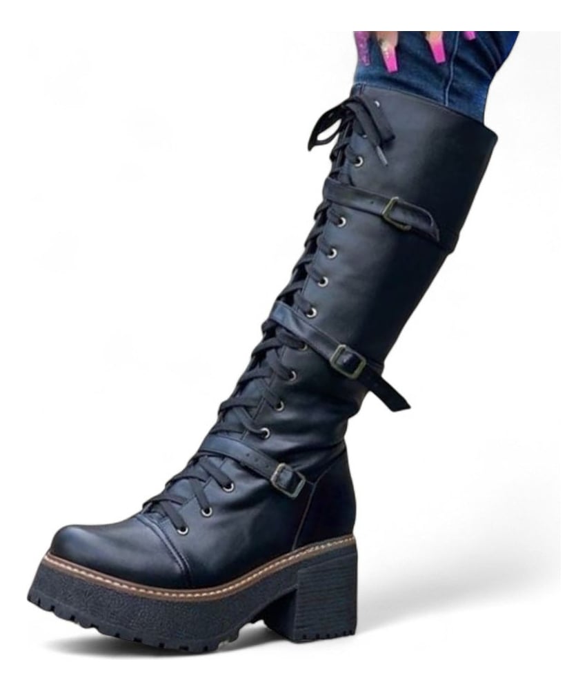 BOTA MUJER WARRCHIC 2086L-75 TACO 5 NEGRO - 2