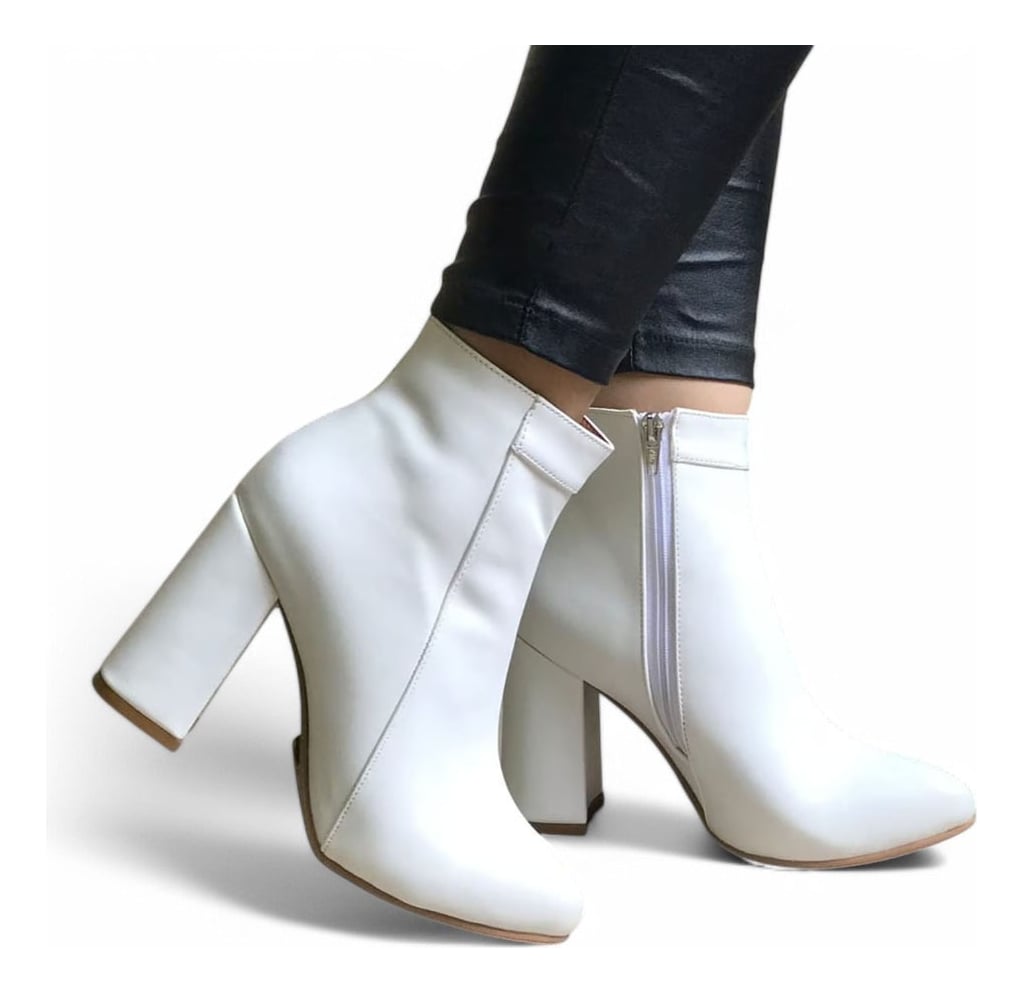 BOTIN MUJER TACO 9 CLASICA 2086L-60 COLOR BLANCO - 1