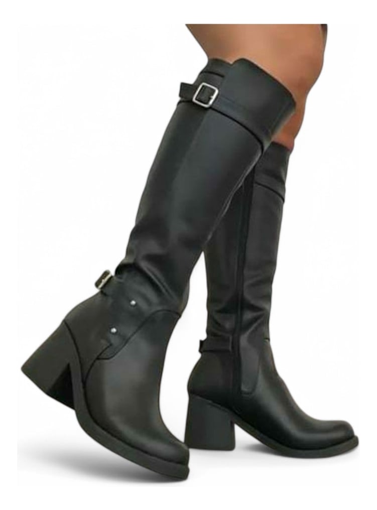 BOTIN MUJER TACO 7 DE GOMA 2086L-70 COLOR NEGRO - 1
