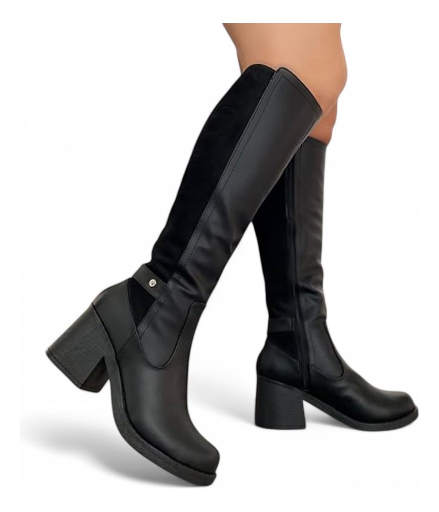 BOTIN MUJER TACO 7 DE GOMA 2086L-70 COLOR NEGRO - 3