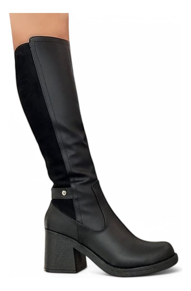 BOTIN MUJER TACO 7 DE GOMA 2086L-70 COLOR NEGRO - 4