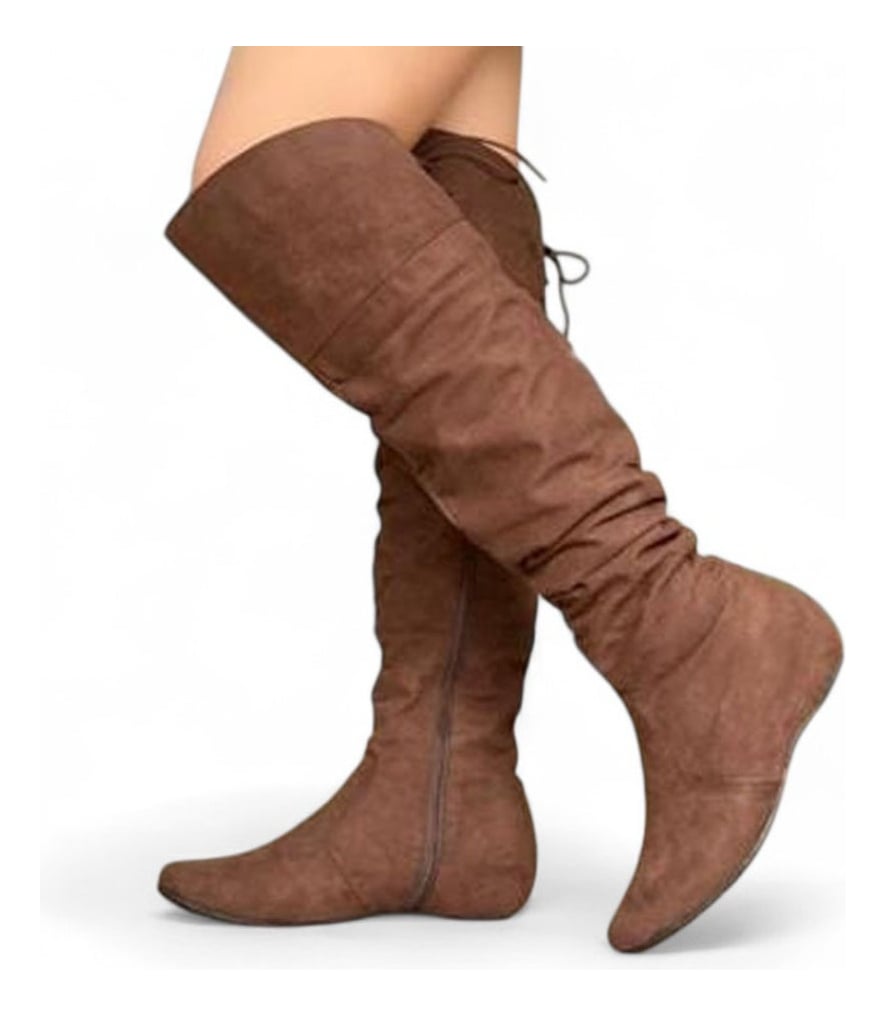 BOTA GAMUZA MUJER TACO INTERNO 5 2086L-60 COLOR MARRON - 1