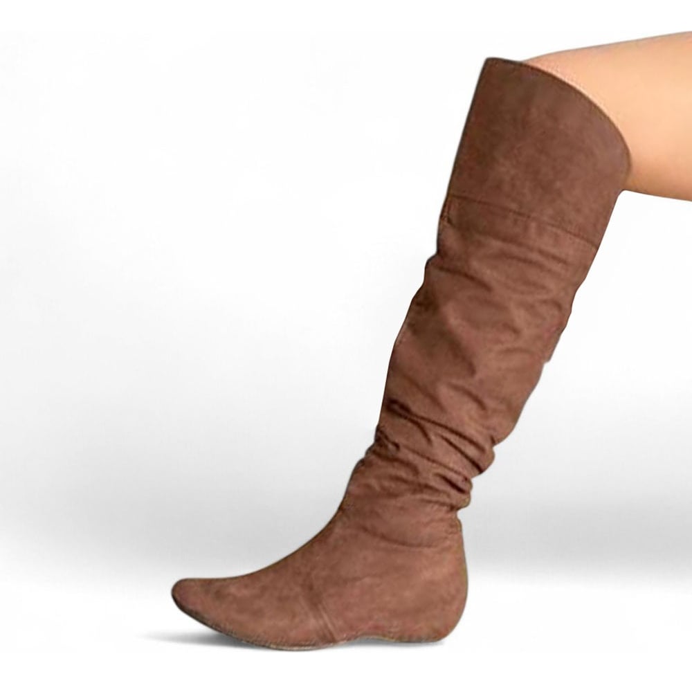 BOTA GAMUZA MUJER TACO INTERNO 5 2086L-60 COLOR MARRON - 2
