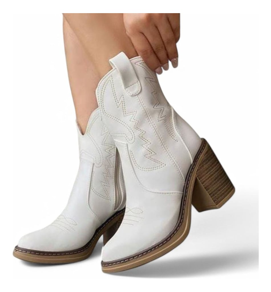 BOTA TEXANA CLASICA CORTA TACO 7 2086L-75 COLOR BLANCO - 1