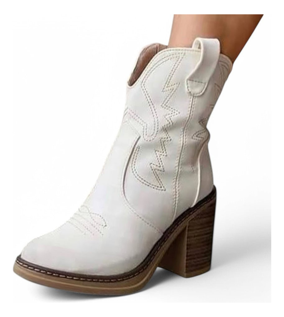 BOTA TEXANA CLASICA CORTA TACO 7 2086L-75 COLOR BLANCO - 2