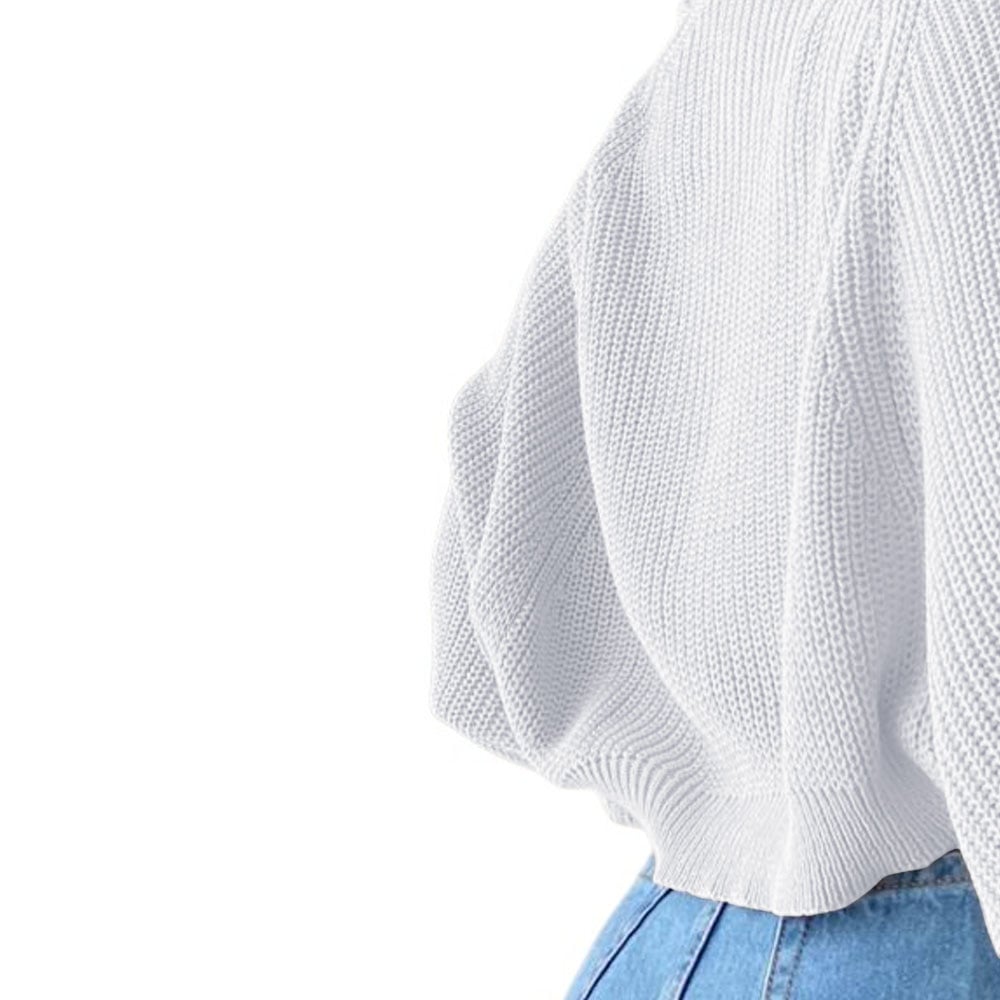 SUETER MUJER HILO MLARGA ABIERTO 359G-21 COLOR BLANCO - 2