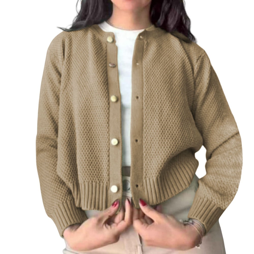 CHOMPA MUJER HILO BOTONES MLARGA MELODY 359G-24 COLOR BEIGE - 1