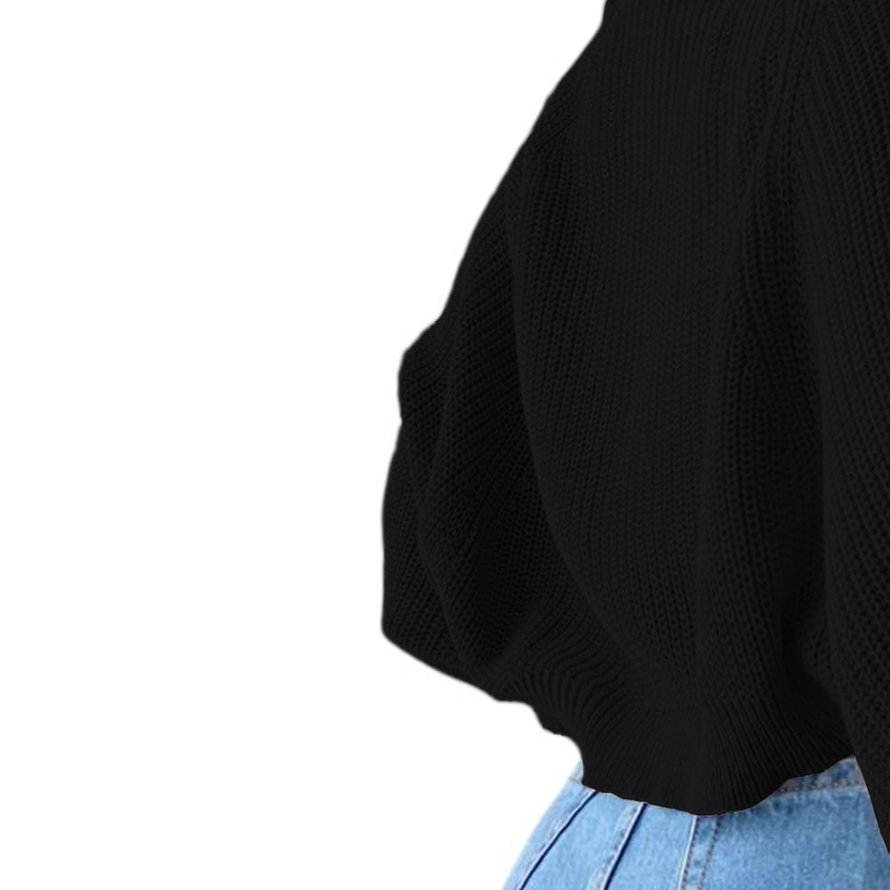 SUETER MUJER HILO MLARGA ABIERTO 359G-21 COLOR NEGRO - 2