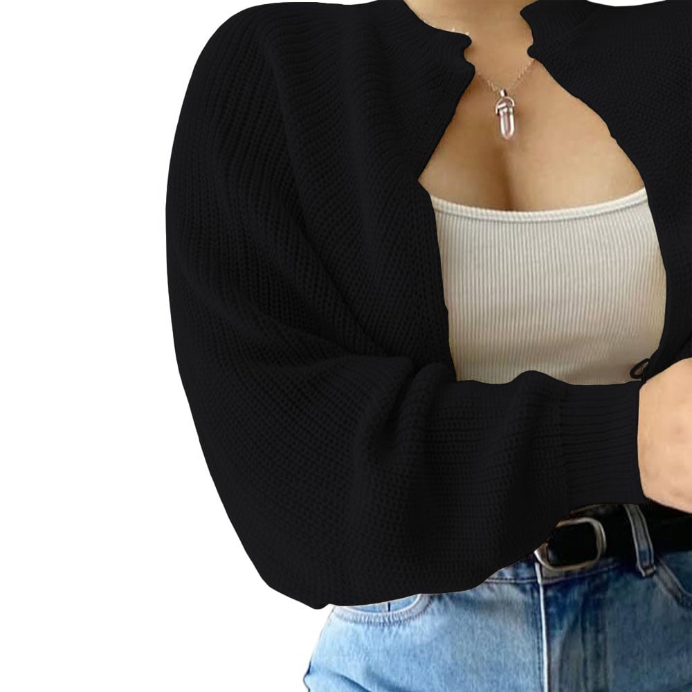 SUETER MUJER HILO MLARGA ABIERTO 359G-21 COLOR NEGRO - 3