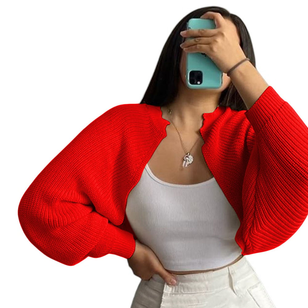 SUETER MUJER HILO MLARGA ABIERTO 359G-21 COLOR ROJO - 1