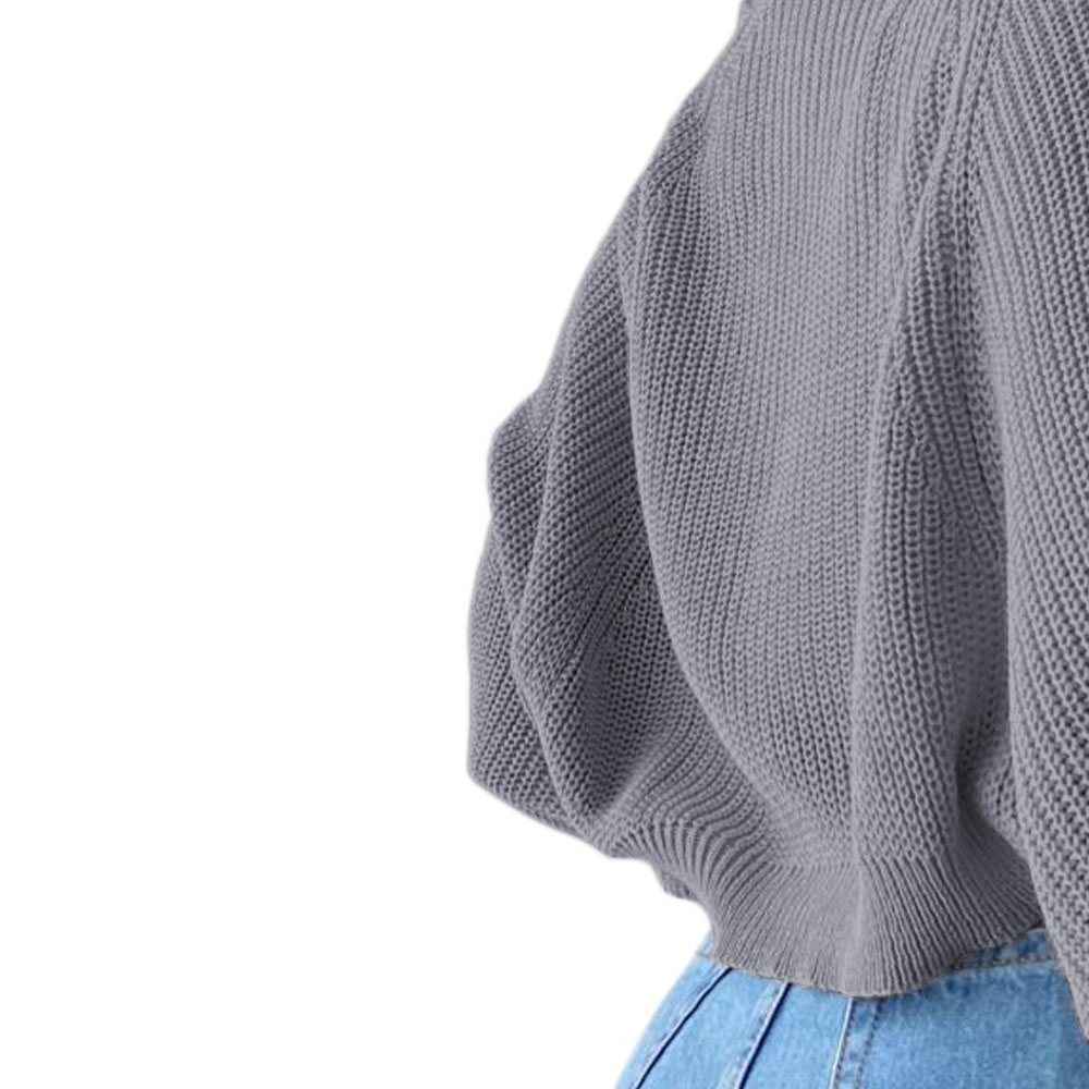 SUETER MUJER HILO MLARGA ABIERTO 359G-21 COLOR GRIS - 2