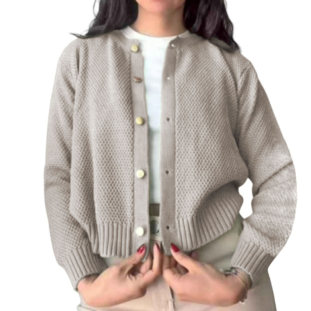 CHOMPA MUJER HILO BOTONES MLARGA MELODY 359G-24 COLOR HUESO - 1