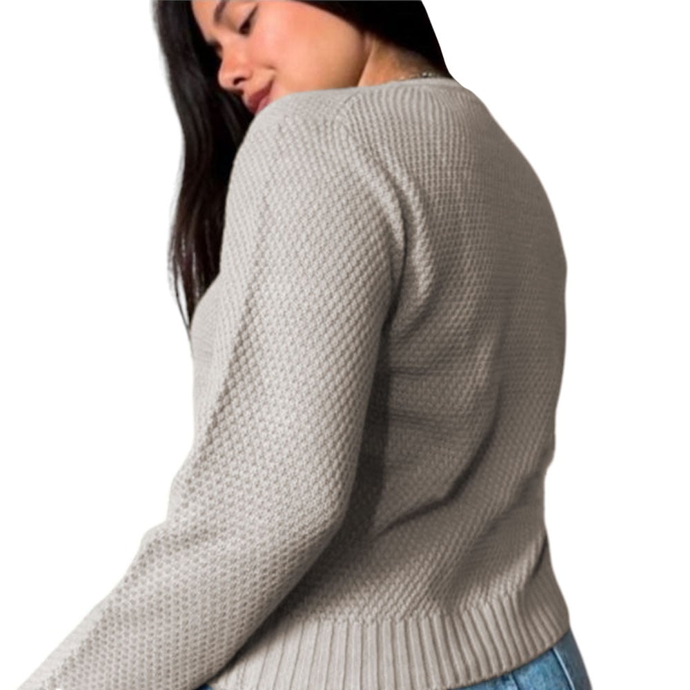 CHOMPA MUJER HILO BOTONES MLARGA MELODY 359G-24 COLOR HUESO - 2