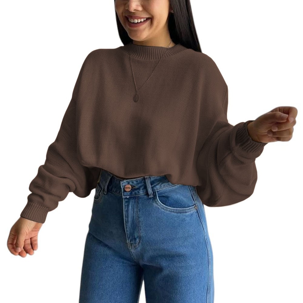 SUETER MUJER HILO CERADA MLARGA 359G-25 COLOR MARRON - 1