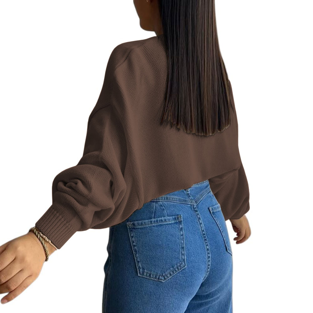 SUETER MUJER HILO CERADA MLARGA 359G-25 COLOR MARRON - 2