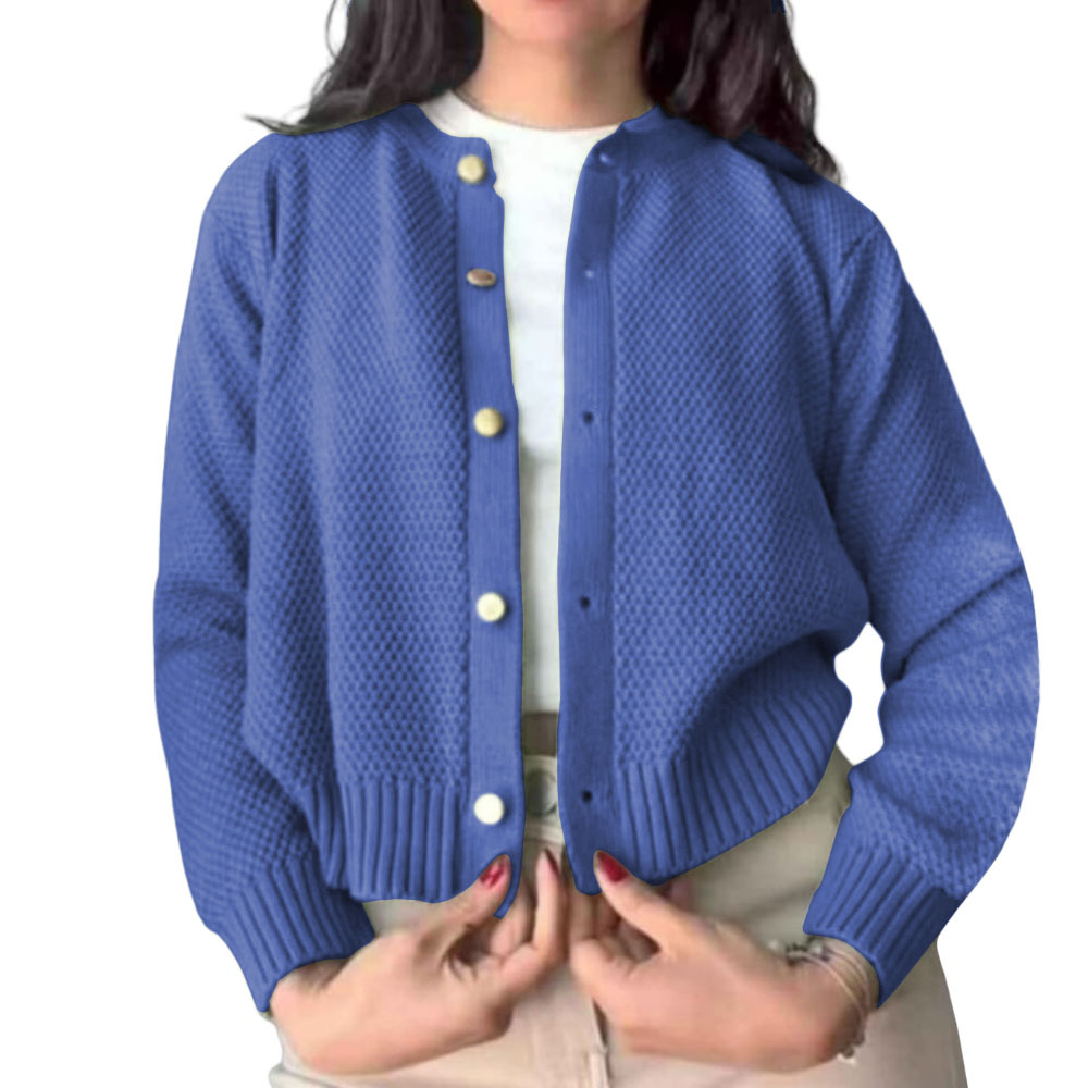 CHOMPA MUJER HILO BOTONES MLARGA MELODY 359G-24 COLOR MORADO - 1