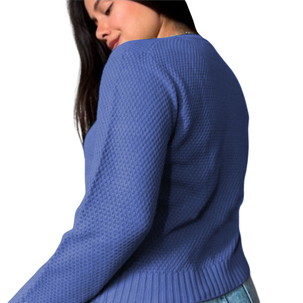 CHOMPA MUJER HILO BOTONES MLARGA MELODY 359G-24 COLOR MORADO - 2