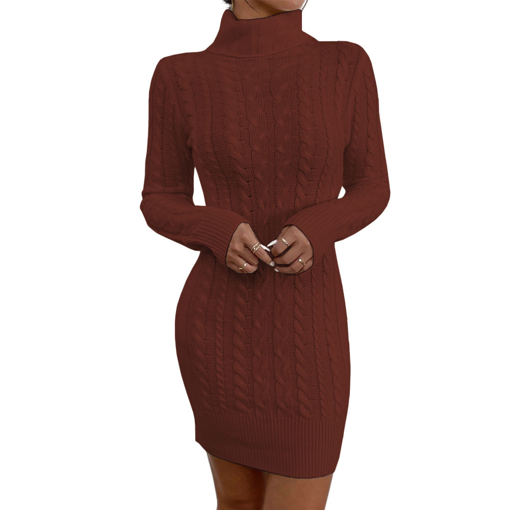 VESTIDO MUJER MLARGA HILO 359G-30 COLOR CAMELLO - 1