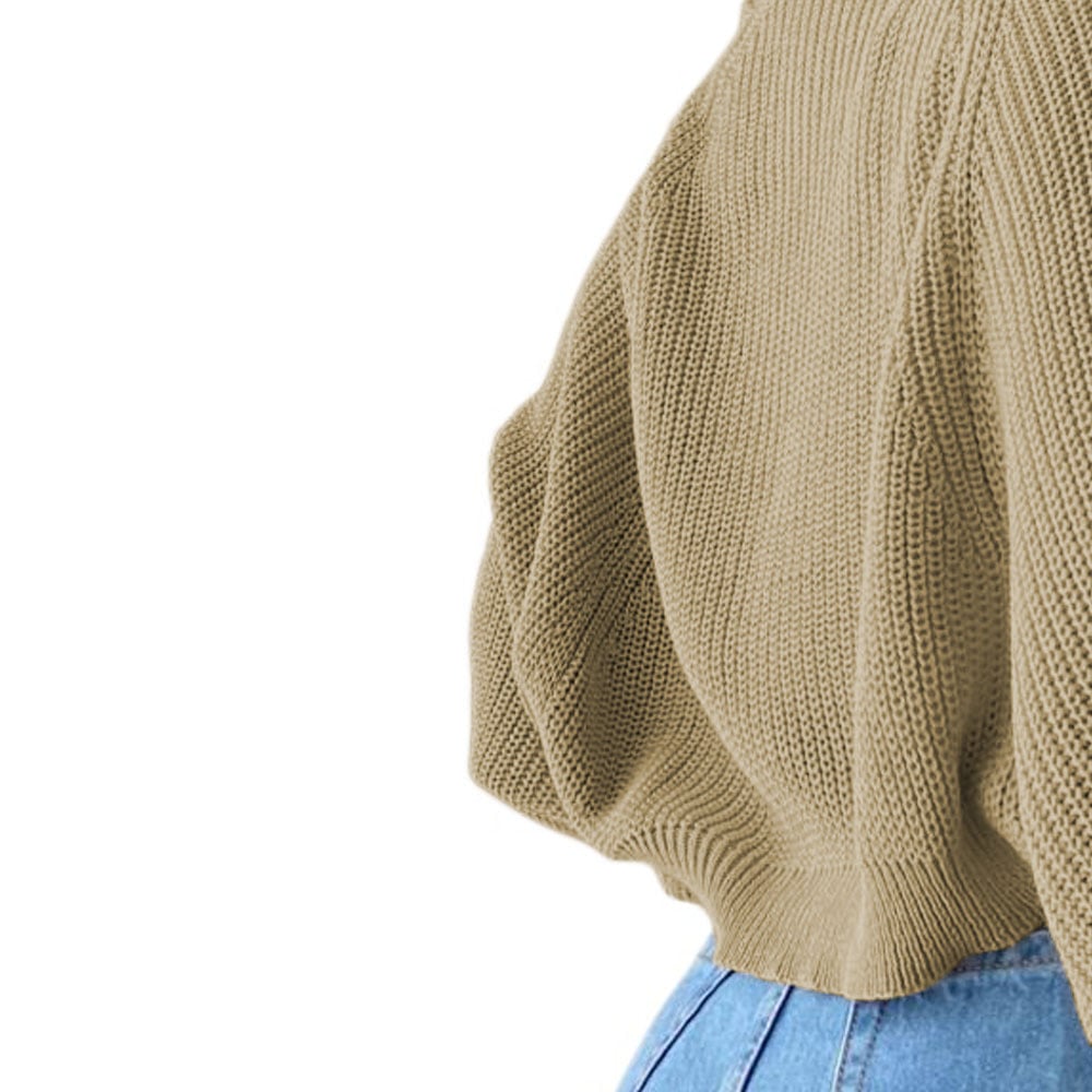 SUETER MUJER HILO MLARGA ABIERTO 359G-21 COLOR VAINILA - 2