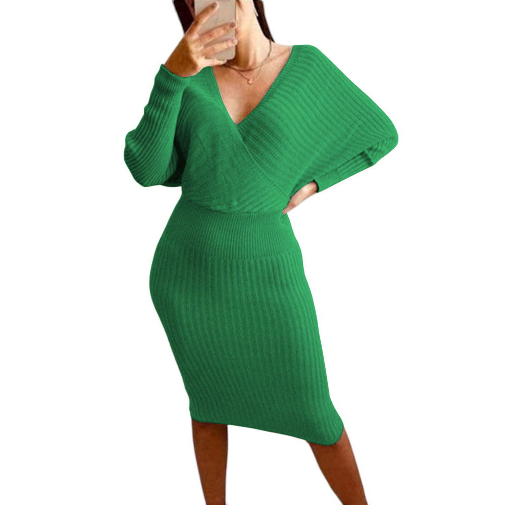 VESTIDO MUJER HILO CRUZADO MLARGA 359G-27 COLOR PERICO - 1