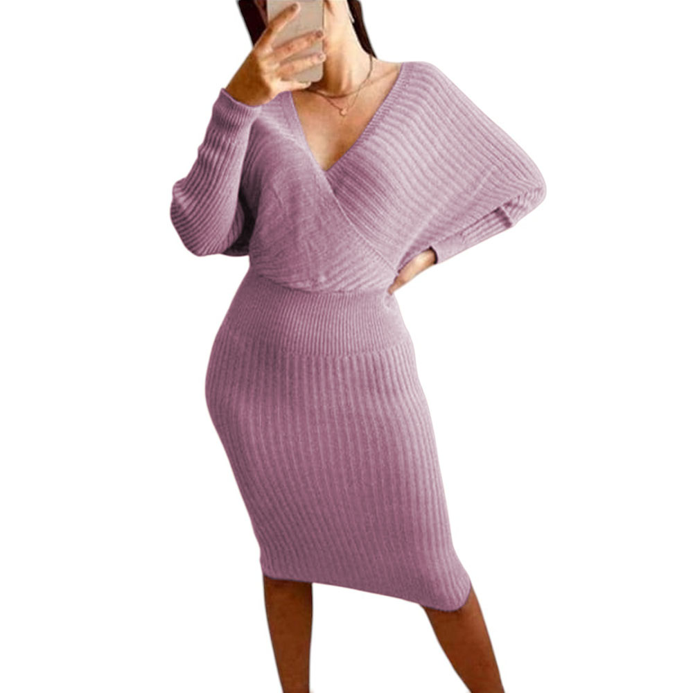 VESTIDO MUJER HILO CRUZADO MLARGA 359G-27 COLOR ROSADO - 1