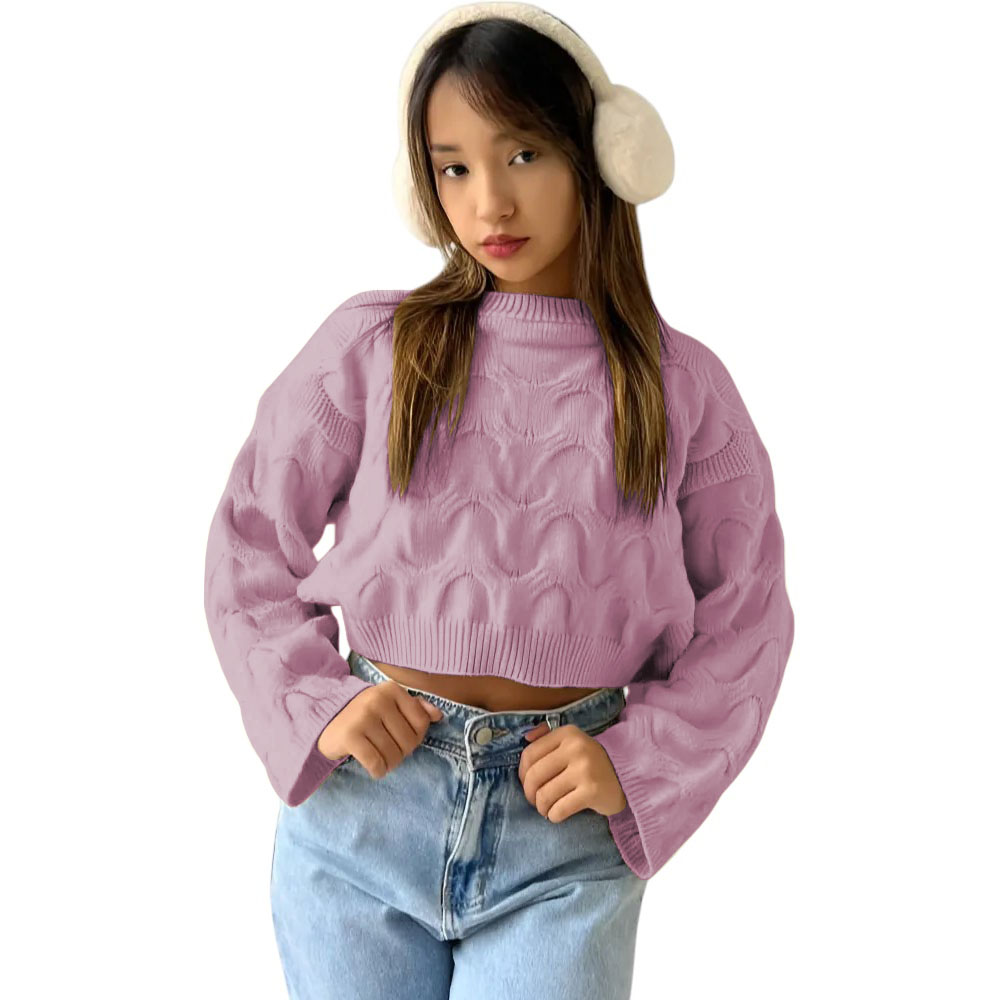 CHOMPA MUJER CERRADA HILO FRANCES 359G-23 COLOR PALO ROSA - 1