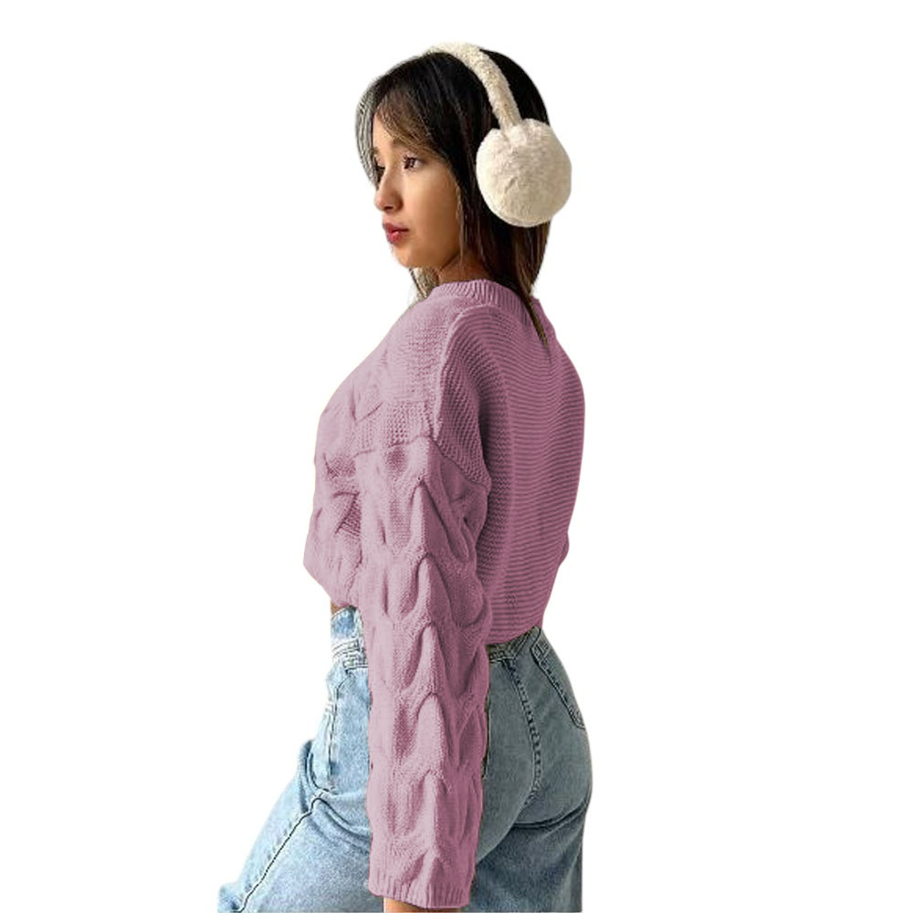 CHOMPA MUJER CERRADA HILO FRANCES 359G-23 COLOR PALO ROSA - 2