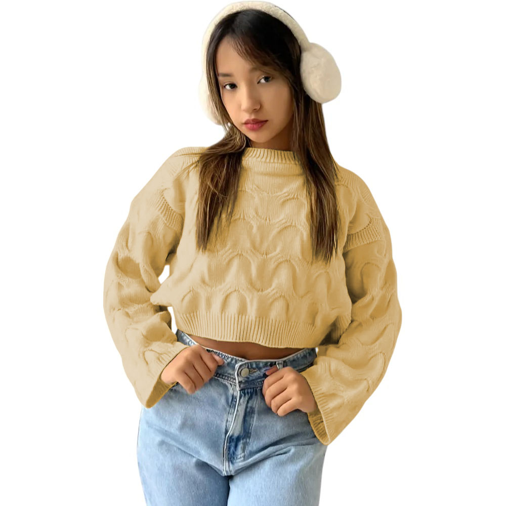 CHOMPA MUJER HILO CLASICO 359G-23 COLOR BEIGE - 3