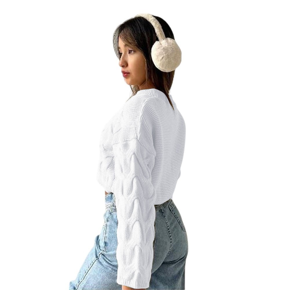 CHOMPA MUJER HILO CLASICO 359G-23 COLOR BLANCO - 2