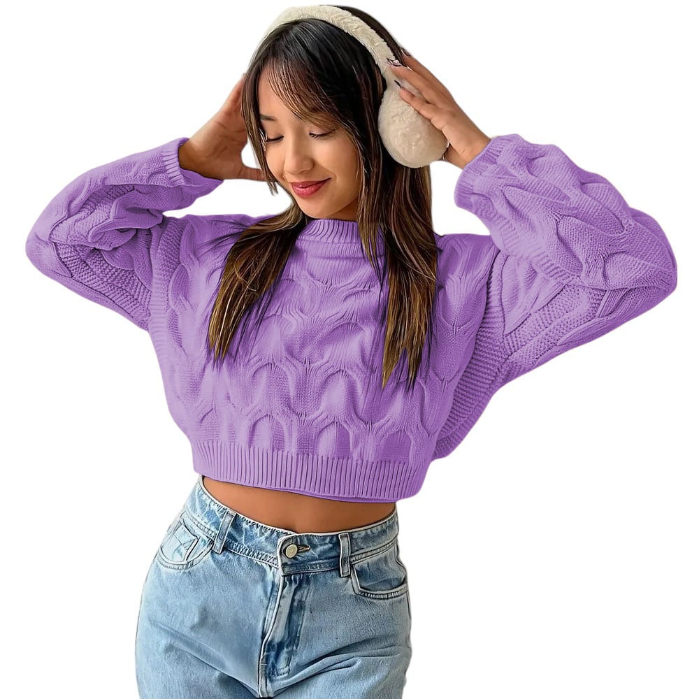 CHOMPA MUJER HILO CLASICO 359G-23 COLOR LILA - 1