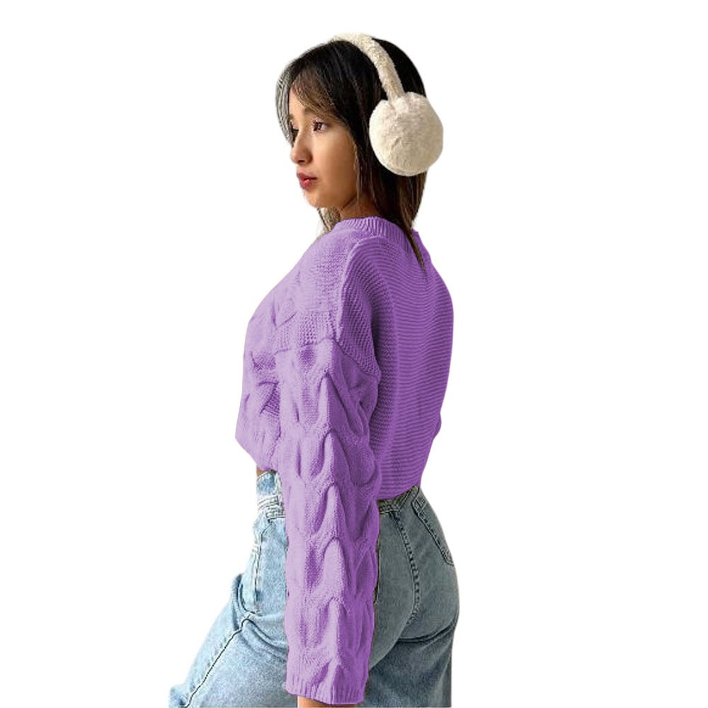 CHOMPA MUJER HILO CLASICO 359G-23 COLOR LILA - 2