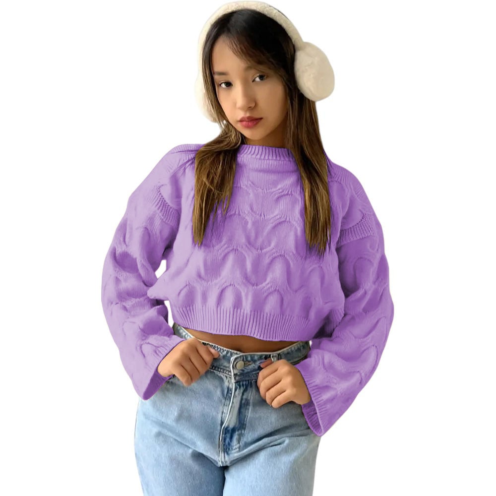 CHOMPA MUJER HILO CLASICO 359G-23 COLOR LILA - 3