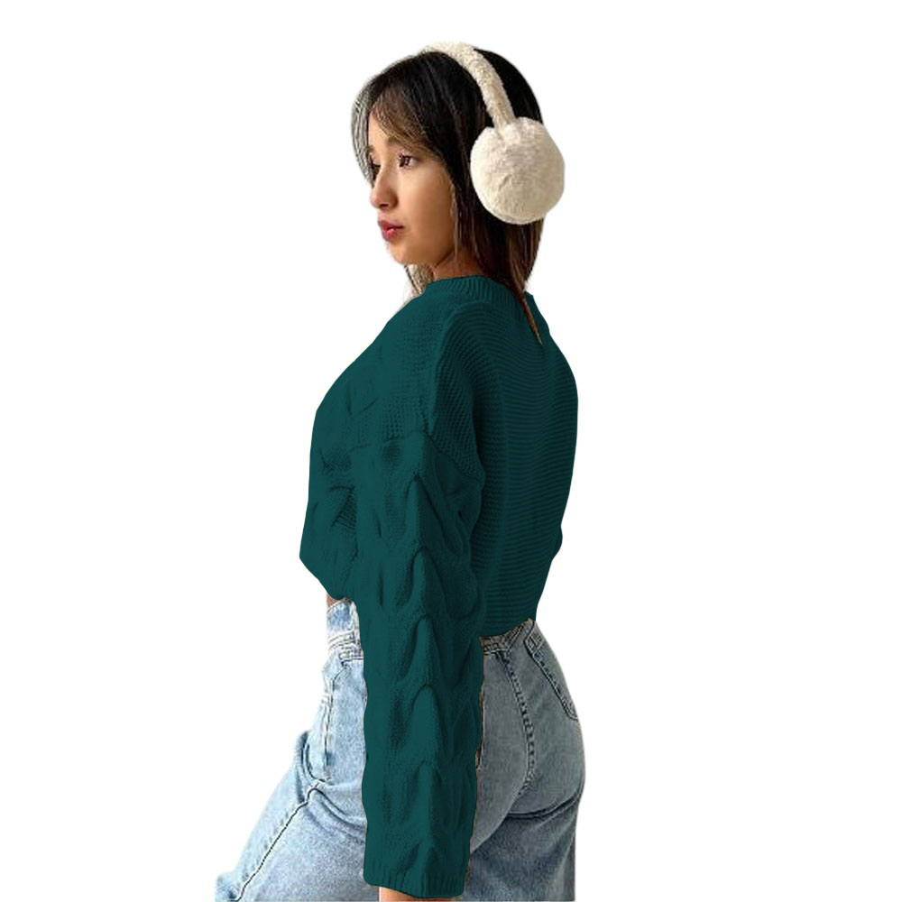 CHOMPA MUJER HILO CLASICO 359G-23 COLOR VERDE - 2