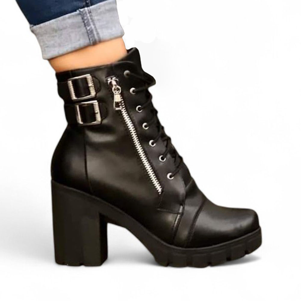 BOTIN MUJER CIERRE TACO 7 2086L-60 COLOR NEGRO - 1