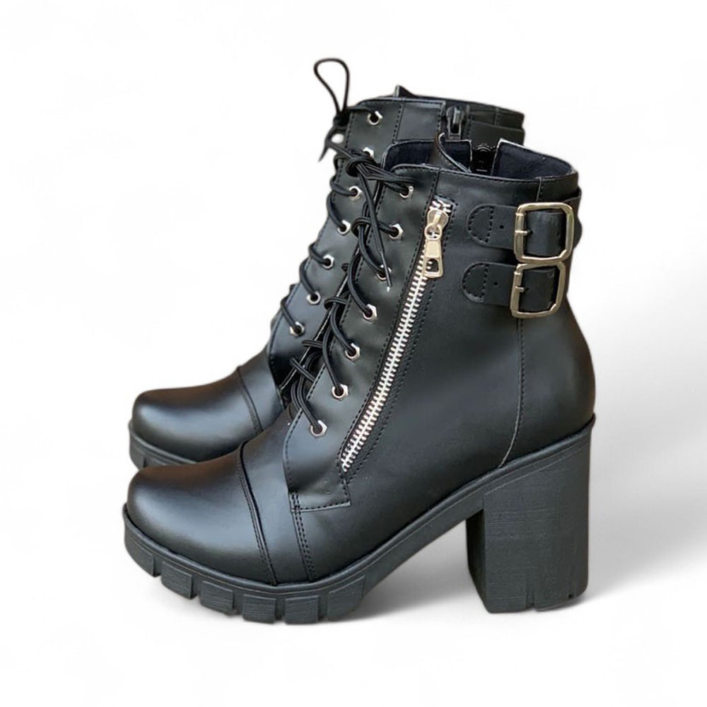 BOTIN MUJER CIERRE TACO 7 2086L-60 COLOR NEGRO - 3
