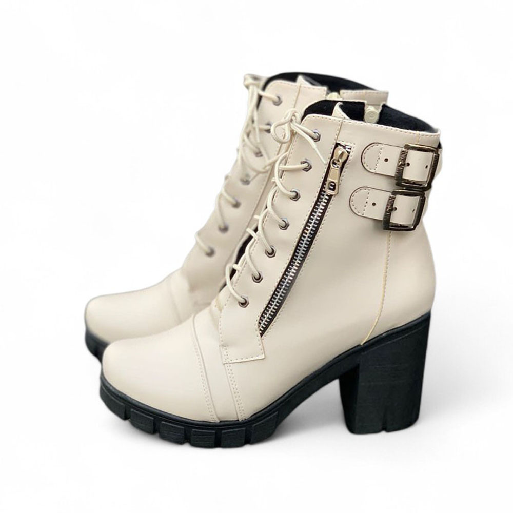 BOTIN MUJER CIERRE TACO 7 2086L-60 COLOR BEIGE - 1