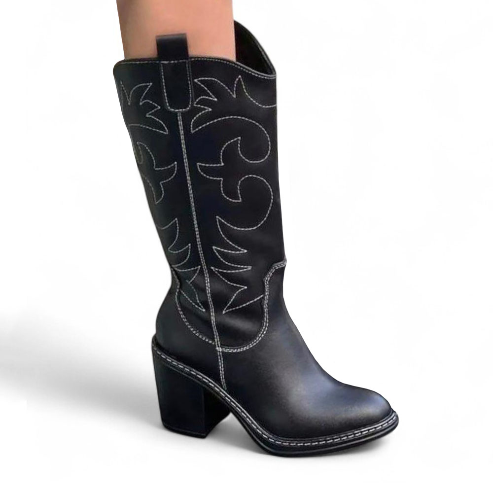 BOTA MUJER TEXANA EAGLE 1299 5C-95 COLOR NEGRO - 1