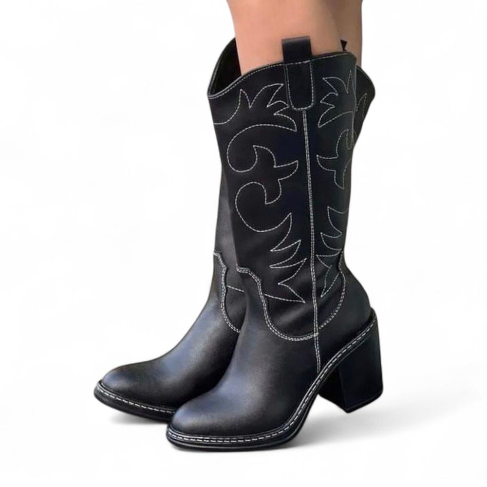 BOTA MUJER TEXANA EAGLE 1299 5C-95 COLOR NEGRO - 2